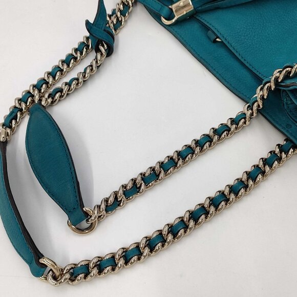 Gucci Soho Chain Tote – Teal Pebbled Leather - Picture 3 of 11